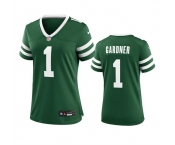 Women's New York Jets #1 Sauce Gardner Green 2024 Football Stitched Jersey