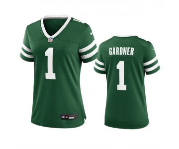 Women's New York Jets #1 Sauce Gardner Green 2024 Football Stitched Jersey