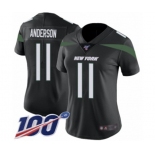 Women's New York Jets #11 Robby Anderson Black Alternate Vapor Untouchable Limited Player 100th Season Football Jersey