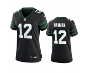 Women's New York Jets #12 Joe Namath Black 2024 Football Stitched Jersey