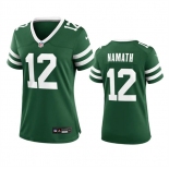 Women's New York Jets #12 Joe Namath Green 2024 Football Stitched Jersey