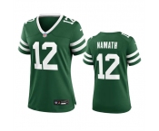 Women's New York Jets #12 Joe Namath Green 2024 Football Stitched Jersey