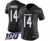 Women's New York Jets #14 Sam Darnold Black Alternate Vapor Untouchable Limited Player 100th Season Football Jersey