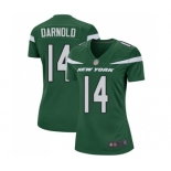 Women's New York Jets #14 Sam Darnold Game Green Team Color Football Jersey