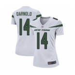 Women's New York Jets #14 Sam Darnold Game White Football Jersey