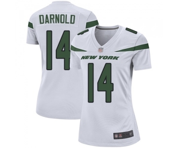 Women's New York Jets #14 Sam Darnold Game White Football Jersey