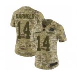 Women's New York Jets #14 Sam Darnold Limited Camo 2018 Salute to Service Football Jersey