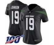 Women's New York Jets #19 Keyshawn Johnson Black Alternate Vapor Untouchable Limited Player 100th Season Football Jersey