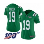 Women's New York Jets #19 Keyshawn Johnson Limited Green Rush Vapor Untouchable 100th Season Football Jersey