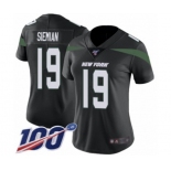 Women's New York Jets #19 Trevor Siemian Black Alternate Vapor Untouchable Limited Player 100th Season Football Jersey