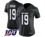 Women's New York Jets #19 Trevor Siemian Black Alternate Vapor Untouchable Limited Player 100th Season Football Jersey