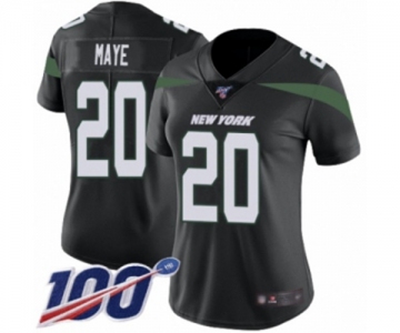 Women's New York Jets #20 Marcus Maye Black Alternate Vapor Untouchable Limited Player 100th Season Football Jersey