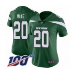 Women's New York Jets #20 Marcus Maye Green Team Color Vapor Untouchable Limited Player 100th Season Football Jersey