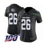 Women's New York Jets #26 Le'Veon Bell Black Alternate Vapor Untouchable Limited Player 100th Season Football Jersey