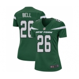 Women's New York Jets #26 Le'Veon Bell Game Green Team Color Football Jersey