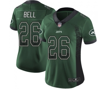 Women's New York Jets #26 Le'Veon Bell Limited Green Rush Drift Fashion Football Jersey