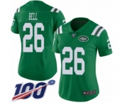 Women's New York Jets #26 Le'Veon Bell Limited Green Rush Vapor Untouchable 100th Season Football Jersey