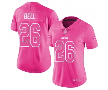 Women's New York Jets #26 Le'Veon Bell Limited Pink Rush Fashion Football Jersey