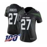 Women's New York Jets #27 Darryl Roberts Black Alternate Vapor Untouchable Limited Player 100th Season Football Jersey