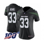 Women's New York Jets #33 Jamal Adams Black Alternate Vapor Untouchable Limited Player 100th Season Football Jersey