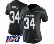 Women's New York Jets #34 Brian Poole Black Alternate Vapor Untouchable Limited Player 100th Season Football Jersey