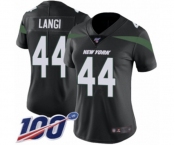 Women's New York Jets #44 Harvey Langi Black Alternate Vapor Untouchable Limited Player 100th Season Football Jersey