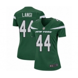 Women's New York Jets #44 Harvey Langi Game Green Team Color Football Jersey