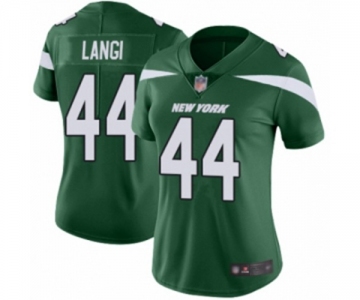 Women's New York Jets #44 Harvey Langi Green Team Color Vapor Untouchable Limited Player Football Jersey