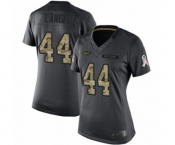 Women's New York Jets #44 Harvey Langi Limited Black 2016 Salute to Service Football Jersey