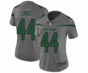 Women's New York Jets #44 Harvey Langi Limited Gray Inverted Legend Football Jersey