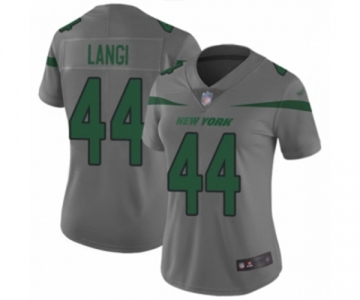 Women's New York Jets #44 Harvey Langi Limited Gray Inverted Legend Football Jersey