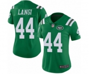 Women's New York Jets #44 Harvey Langi Limited Green Rush Vapor Untouchable Football Jersey