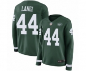 Women's New York Jets #44 Harvey Langi Limited Green Therma Long Sleeve Football Jersey