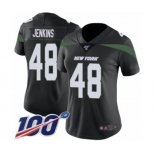 Women's New York Jets #48 Jordan Jenkins Black Alternate Vapor Untouchable Limited Player 100th Season Football Jersey