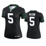 Women's New York Jets #5 Garrett Wilson Black 2024 Football Stitched Jersey