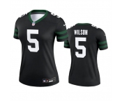 Women's New York Jets #5 Garrett Wilson Black 2024 Football Stitched Jersey