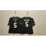 Women's New York Jets #5 Garrett Wilson Black Vapor Football Stitched Jersey