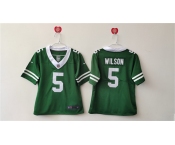 Women's New York Jets #5 Garrett Wilson Green Vapor Football Stitched Jersey