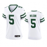 Women's New York Jets #5 Garrett Wilson White 2024 Football Stitched Jersey