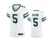 Women's New York Jets #5 Garrett Wilson White 2024 Football Stitched Jersey