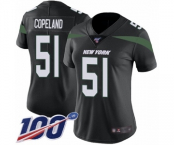 Women's New York Jets #51 Brandon Copeland Black Alternate Vapor Untouchable Limited Player 100th Season Football Jersey