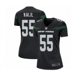 Women's New York Jets #55 Ryan Kalil Game Black Alternate Football Jersey