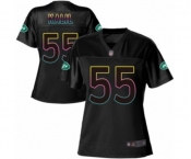 Women's New York Jets #55 Ryan Kalil Game Black Fashion Football Jersey