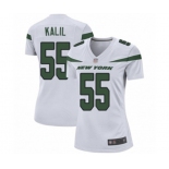 Women's New York Jets #55 Ryan Kalil Game White Football Jersey