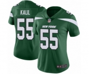 Women's New York Jets #55 Ryan Kalil Green Team Color Vapor Untouchable Limited Player Football Jersey