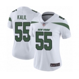 Women's New York Jets #55 Ryan Kalil White Vapor Untouchable Limited Player Football Jersey