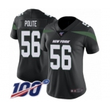 Women's New York Jets #56 Jachai Polite Black Alternate Vapor Untouchable Limited Player 100th Season Football Jersey