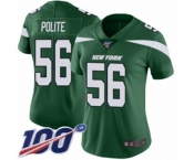 Women's New York Jets #56 Jachai Polite Green Team Color Vapor Untouchable Limited Player 100th Season Football Jersey