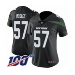 Women's New York Jets #57 C.J. Mosley Black Alternate Vapor Untouchable Limited Player 100th Season Football Jersey