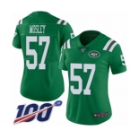 Women's New York Jets #57 C.J. Mosley Limited Green Rush Vapor Untouchable 100th Season Football Jersey